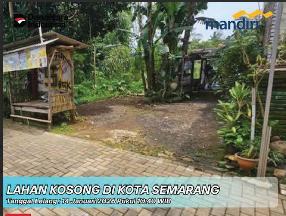 DIJUAL CEPAT !! Tanah Kosong di Kota Semarang Lelang Bank MANDIRI. Prov. Jawa Tengah
